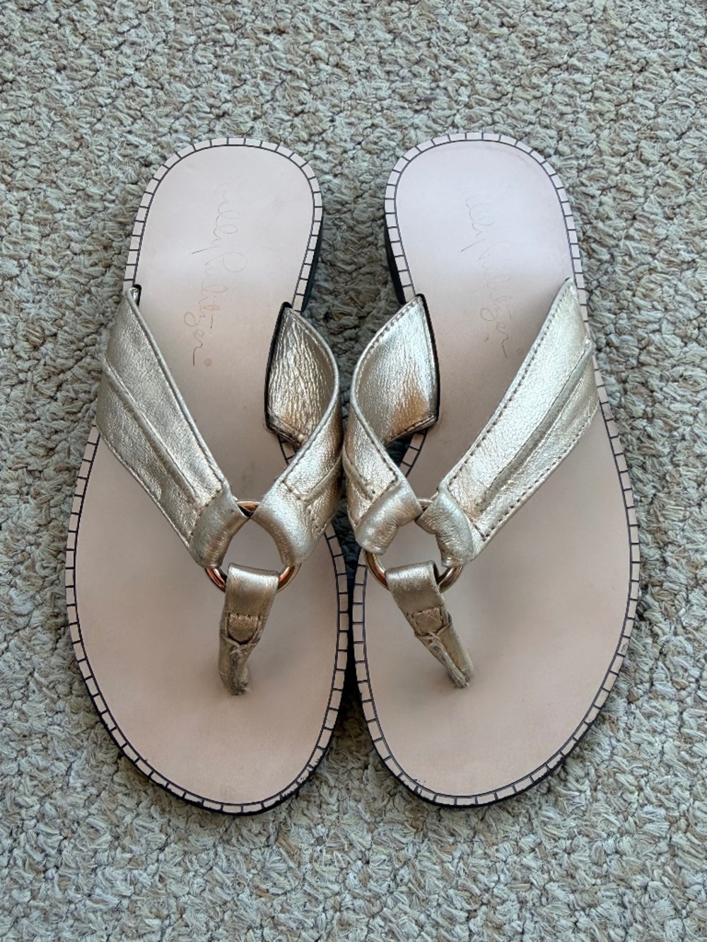 GIRLS Lilly Pulitzer Gold Mini McKim Sandals Size 11